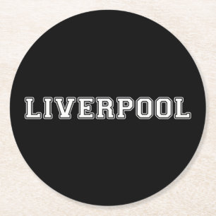 Liverpool England Ronde Kartonnen Onderzetter