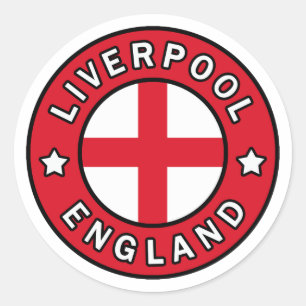 Liverpool England Ronde Sticker