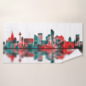 Liverpool England Skyline Badhanddoek (Badhanddoek)