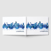 Liverpool England Skyline Blue Gastenboek (Volledig)