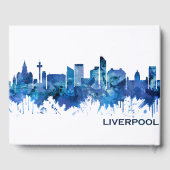 Liverpool England Skyline Blue Gastenboek (Achterkant)