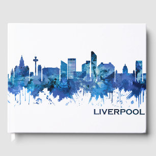Liverpool England Skyline Blue Gastenboek