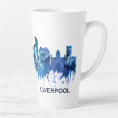 Liverpool England Skyline Blue Latte Mok (Rechts)