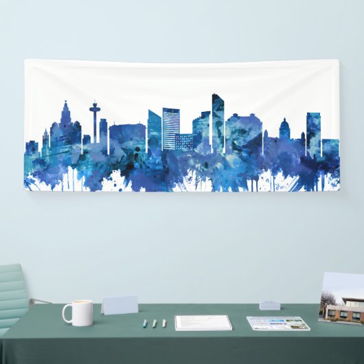 Liverpool England Skyline Blue Spandoek (Beurs)
