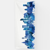 Liverpool England Skyline Blue Spandoek (Verticaal)