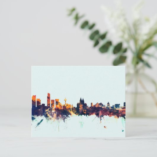 Liverpool England Skyline Briefkaart (Staand voorkant)