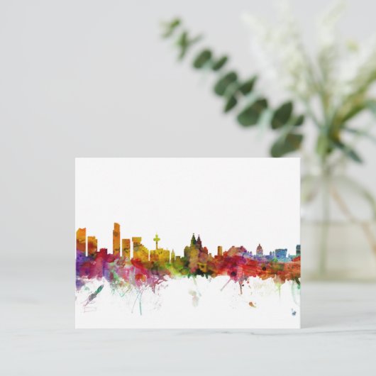 Liverpool England Skyline Briefkaart (Staand voorkant)