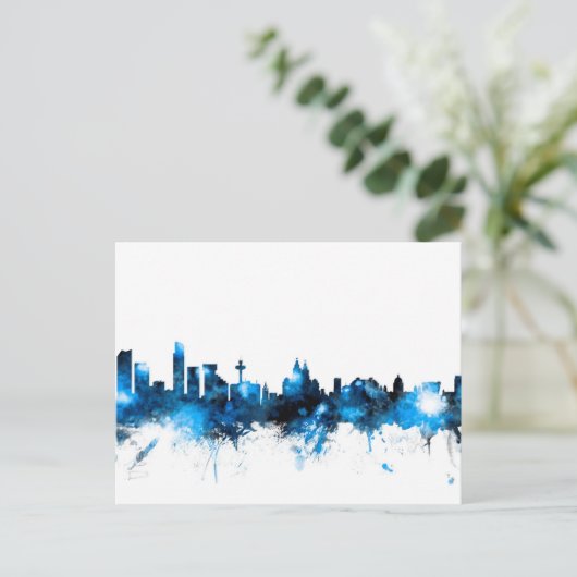 Liverpool England Skyline Briefkaart (Staand voorkant)