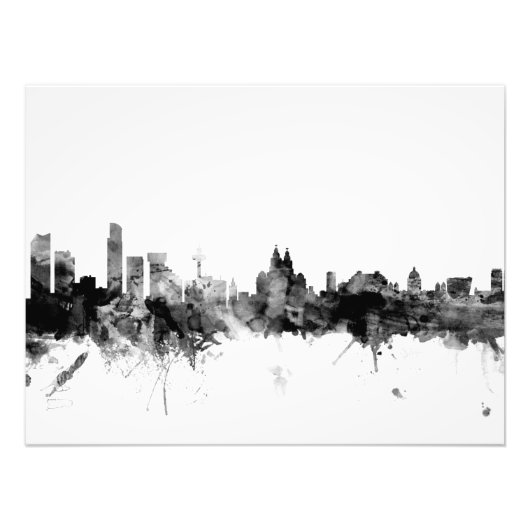 Liverpool England Skyline Foto Afdruk (Voorkant)