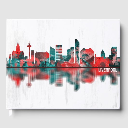 Liverpool England Skyline Gastenboek (Voorkant)