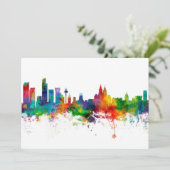 Liverpool England Skyline Kaart (Staand voorkant)