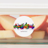 Liverpool England Skyline Labels (Aangebracht)