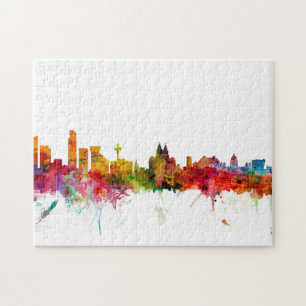 Liverpool England Skyline Legpuzzel