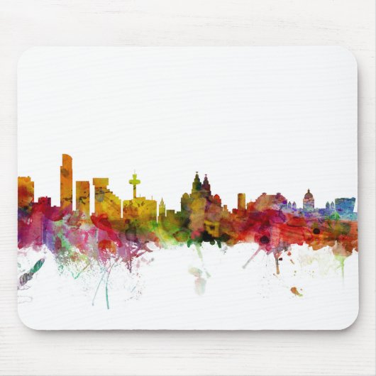 Liverpool England Skyline Muismat (Voorkant)