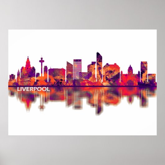 Liverpool England Skyline Poster (Voorkant)