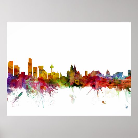 Liverpool England Skyline Poster (Voorkant)