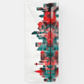 Liverpool England Skyline Spandoek (Verticaal)