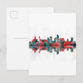 Liverpool England Skyline Uitnodiging Briefkaart (Voorkant / Achterkant)