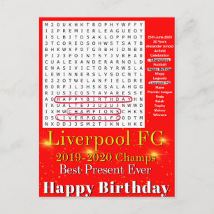 Liverpool FC 2020 — Champions Briefkaart