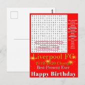 Liverpool FC 2020 Kampioen Briefkaart (Voorkant / Achterkant)
