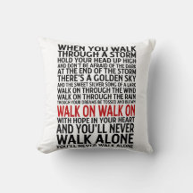 Liverpool FC Je zult Loop nooit alleen Kussen