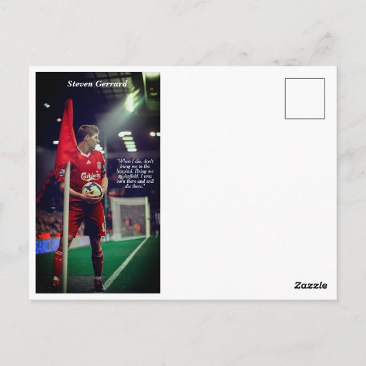 Liverpool FC Legend Series — Steven Gerrard Briefkaart (Achterkant)