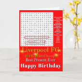 Liverpool-Football-verjaardagskaart Kaart (Gele Bloem)