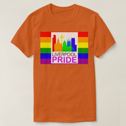 Liverpool Gay Pride Liverpool LGBT Liverpool Rainb T-shirt (Design voorkant)