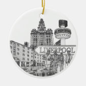 Liverpool kerstbal keramisch ornament (Voorkant)