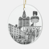 Liverpool kerstbal keramisch ornament (Links)