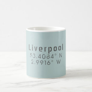 Liverpool Latitude-lengtegraad Koffiemok