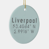 Liverpool Latitude Longitude Keepomwille Keramisch Ornament (Rechts)