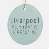 Liverpool Latitude Longitude Keepomwille Keramisch Ornament (Links)