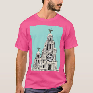 Liverpool Lever Building Travel Print T-shirt