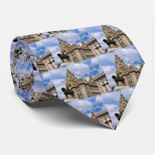 Liverpool - Liver Building Stropdas (Opgerold)
