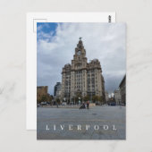 Liverpool Liver Building uitzicht briefkaart (Voorkant / Achterkant)
