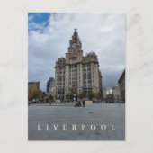 Liverpool Liver Building uitzicht briefkaart (Voorkant)