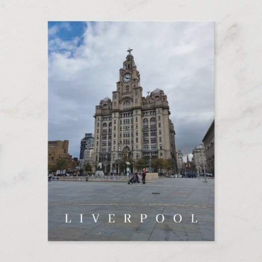 Liverpool Liver Building uitzicht briefkaart (Voorkant)