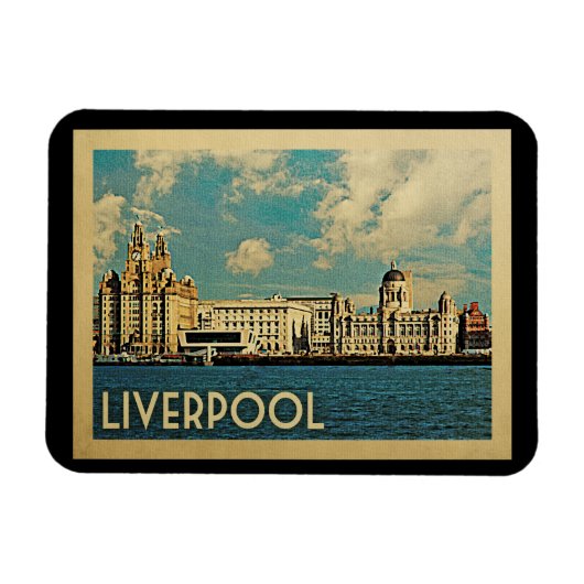 Liverpool Magnet Vintage Travel Magneet (Horizontaal)