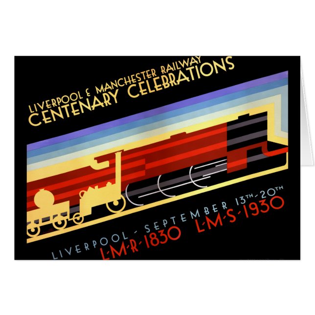 Liverpool Manchester Railway Vintage Poster (Voorkant Horizontaal)