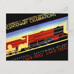 Liverpool Manchester Railway Vintage Poster Briefkaart