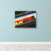 Liverpool Manchester Railway Vintage Poster Canvas Afdruk (Insitu (Houten vloer))