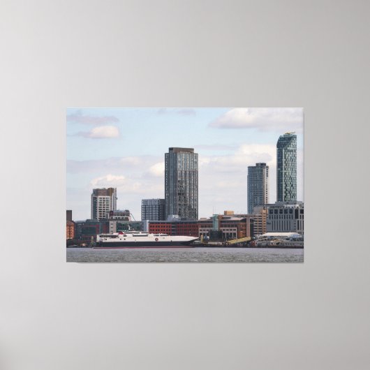 Liverpool Mersey Ferry Dock Canvas Afdruk (Voorkant)