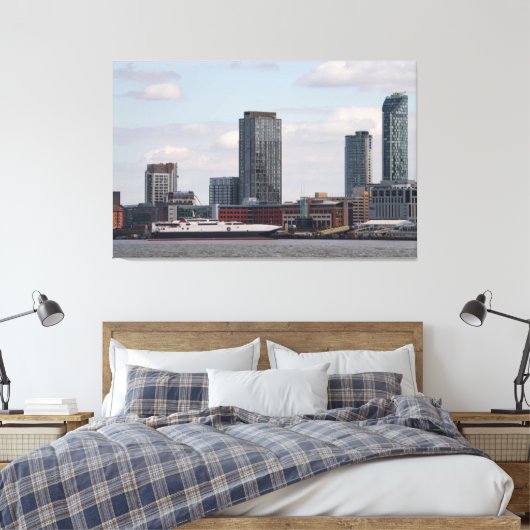 Liverpool Mersey Ferry Dock Canvas Afdruk (Insitu (Slaapkamer))