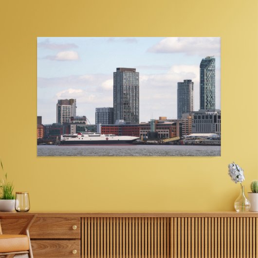 Liverpool Mersey Ferry Dock Canvas Afdruk (Insitu (Woonkamer))