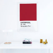 Liverpool Merseyside Red - White Border Perfect Poster