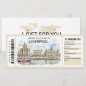 Liverpool Reis Instapkaart Ticket Kaart (Voorkant / Achterkant)