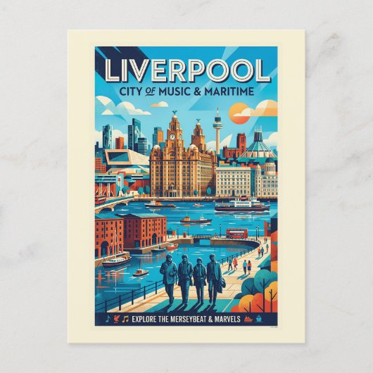 Liverpool Reisposter Briefkaart (Voorkant)