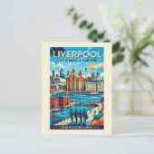 Liverpool Reisposter Briefkaart (Staand voorkant)