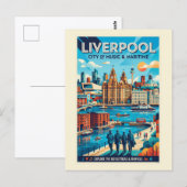 Liverpool Reisposter Briefkaart (Voorkant / Achterkant)